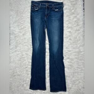 True Religion Women’s Agnes Straight Leg Semi Boot Cut Jeans - 31x32